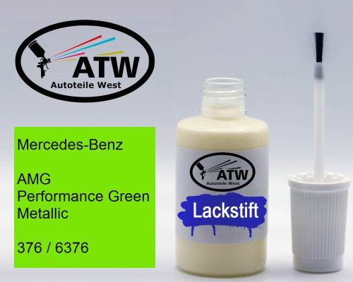 Mercedes-Benz, AMG Performance Green Metallic, 376 / 6376: 20ml Lackstift, von ATW Autoteile West.